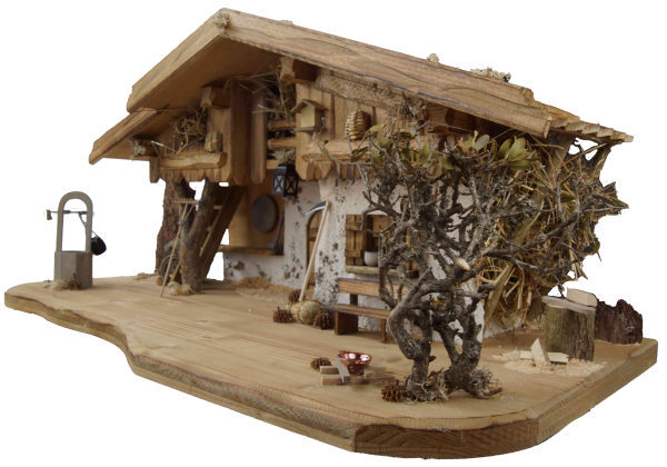 Preview: Detaillierte Weihnachtskrippe Thun inkl. 17-tlg. Figurensatz ETA 1, Maße Krippe: ca. 70 x 30 x 29 cm